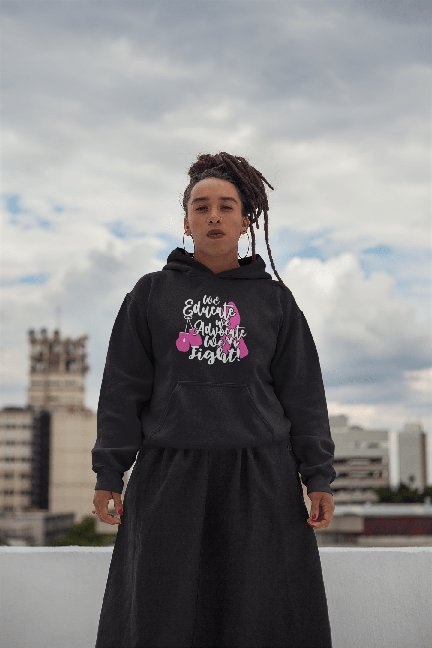 We educate. We advocate. We fight! Hoodie (Gloves) - Sharp Tact Kreativ | Tees & Gifts with Encouraging Messages to Brighten Your Day with a Bit of Wit