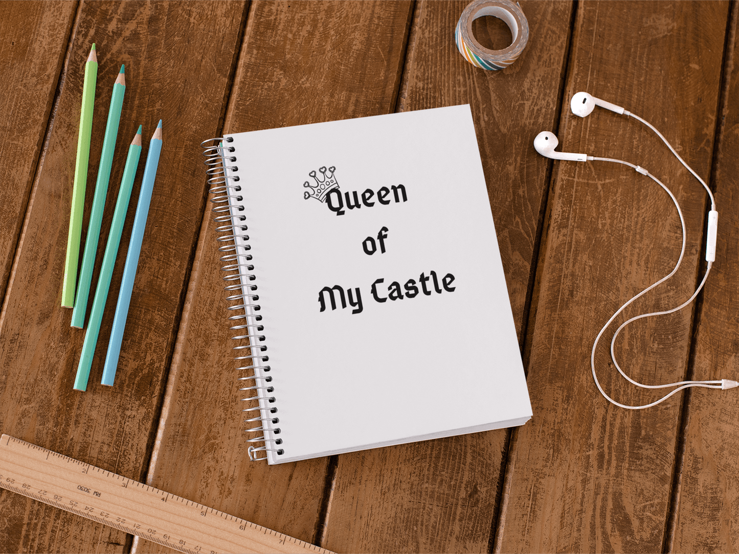 Queen of My Castle Notebook - Sharp Tact Kreativ | Tees & Gifts with Encouraging Messages to Brighten Your Day with a Bit of Wit
