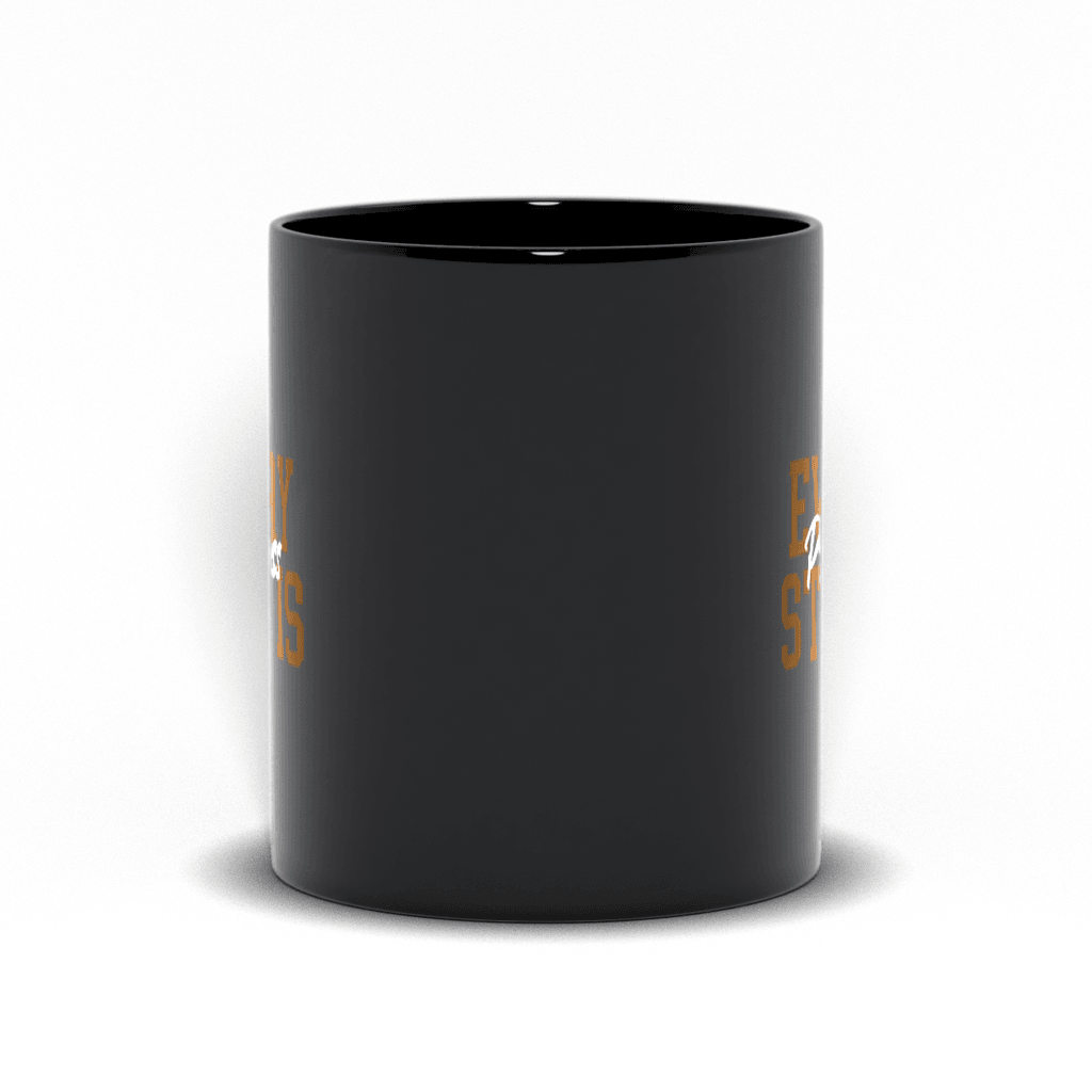 Every Step is Progress Ceramic Mug (Black) - Sharp Tact Kreativ | Tees & Gifts with Encouraging Messages to Brighten Your Day with a Bit of Wit