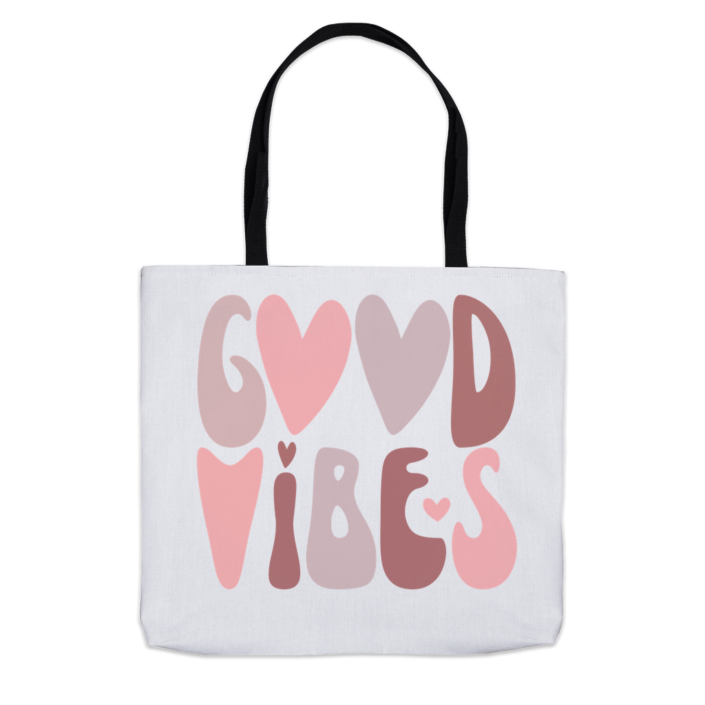 Sharp Tact Kreativ | Tees & Gifts with Encouraging Messages to Brighten Your Day with a Bit of Wit Good Vibes Tote Bag.