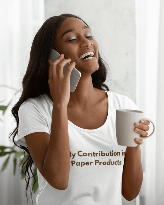 My Contribution is Paper Products Tee - Sharp Tact Kreativ | Tees & Gifts with Encouraging Messages to Brighten Your Day with a Bit of Wit