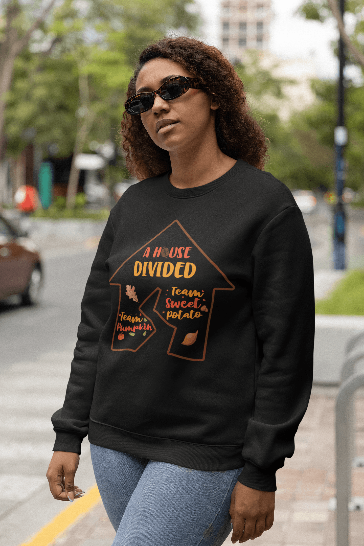 A House Divided Sweatshirt - Sharp Tact Kreativ | Tees & Gifts with Encouraging Messages to Brighten Your Day with a Bit of Wit