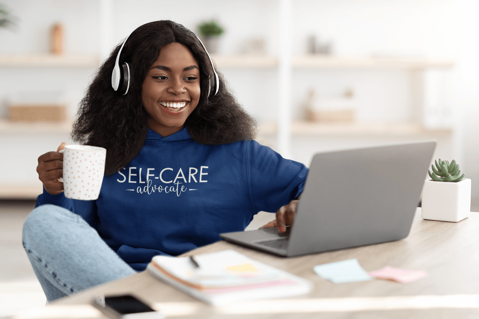 Self-Care Advocate Hoodie - Sharp Tact Kreativ | Tees & Gifts with Encouraging Messages to Brighten Your Day with a Bit of Wit