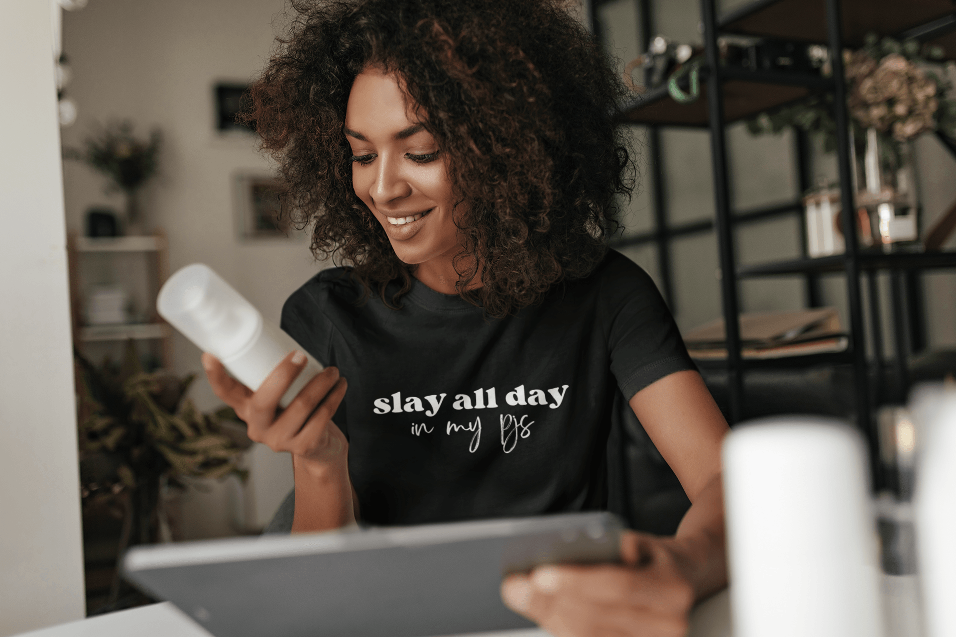 Slay All Day in my PJs Tee - Sharp Tact Kreativ | Tees & Gifts with Encouraging Messages to Brighten Your Day with a Bit of Wit