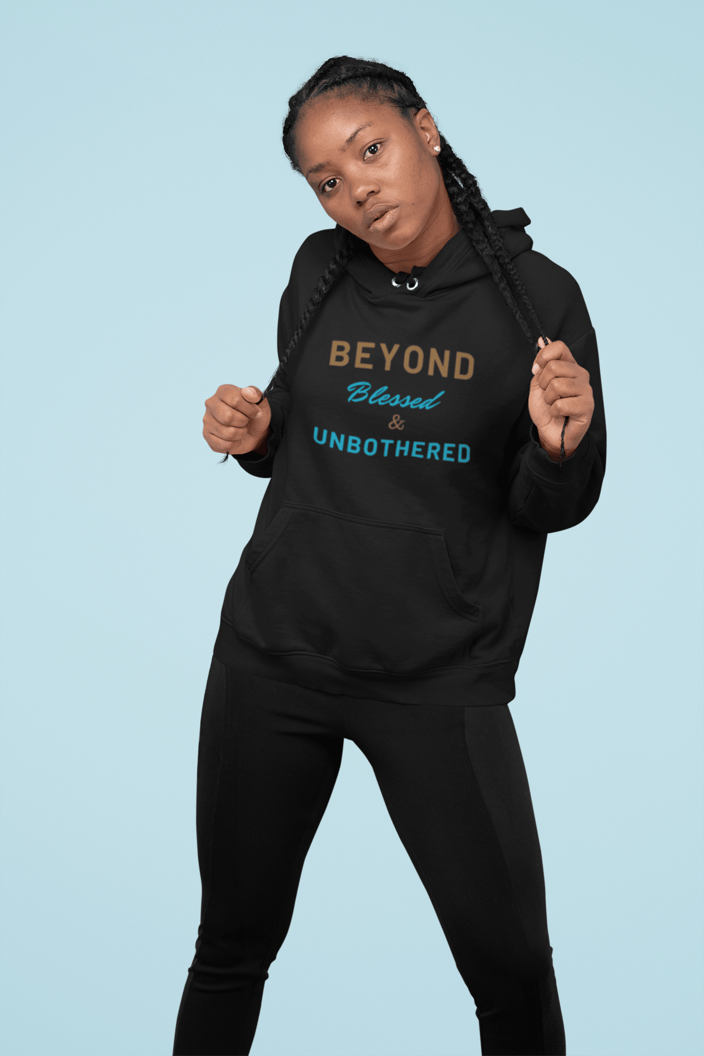 Beyond Blessed and Unbothered Hoodie - Sharp Tact Kreativ | Tees & Gifts with Encouraging Messages to Brighten Your Day with a Bit of Wit