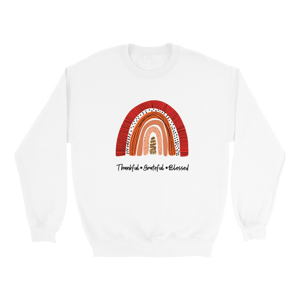 Thankful, Grateful, Blessed Fall Sweatshirt - Sharp Tact Kreativ | Tees & Gifts with Encouraging Messages to Brighten Your Day with a Bit of Wit