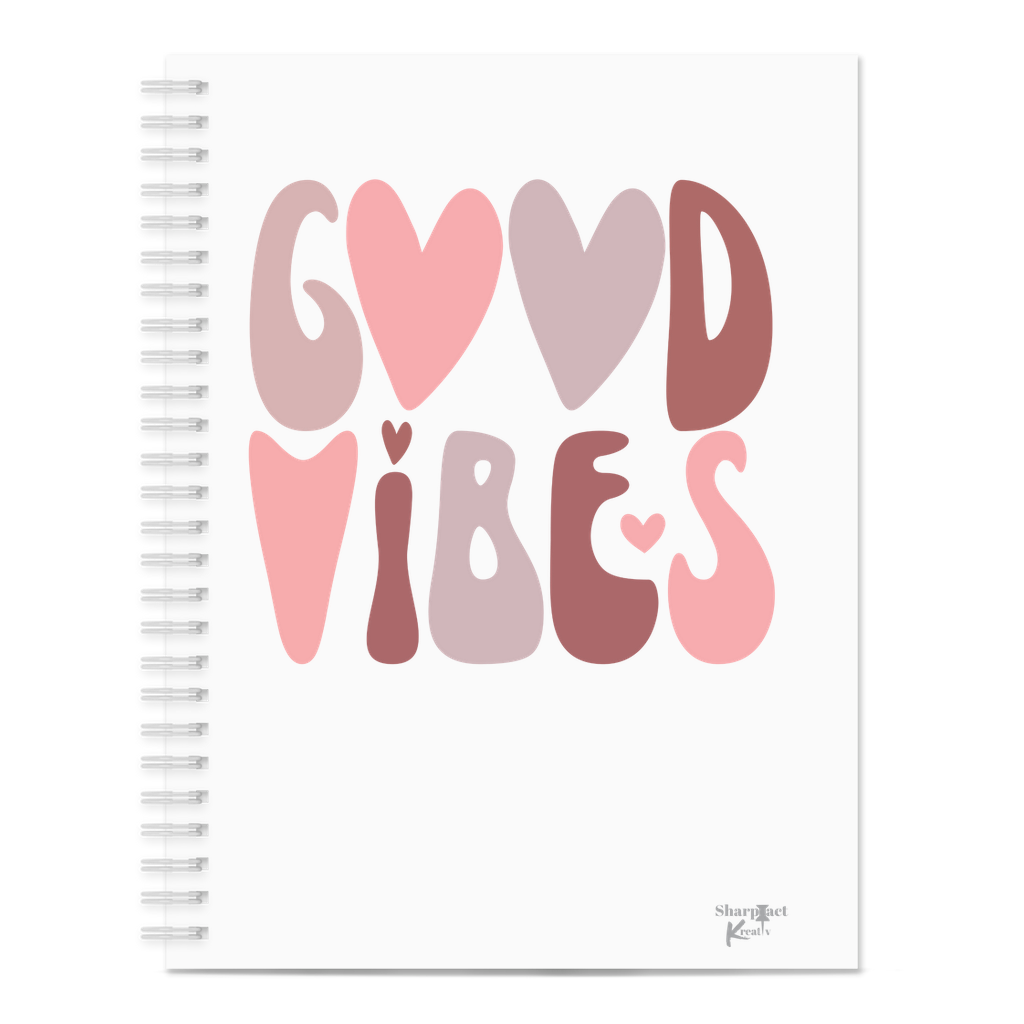 A Sharp Tact Kreativ Good Vibes Notebook.