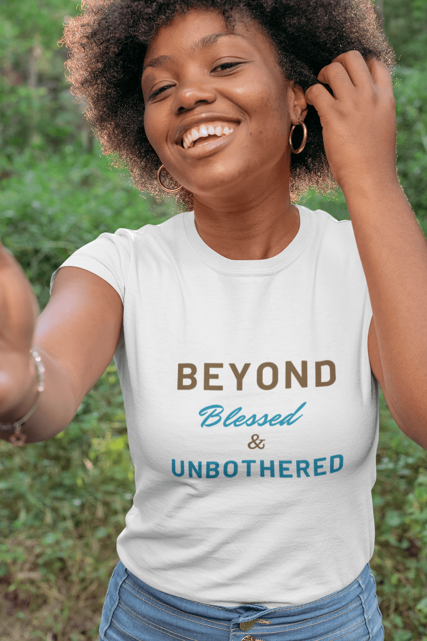 Beyond Blessed and Unbothered Tee - Sharp Tact Kreativ | Tees & Gifts with Encouraging Messages to Brighten Your Day with a Bit of Wit